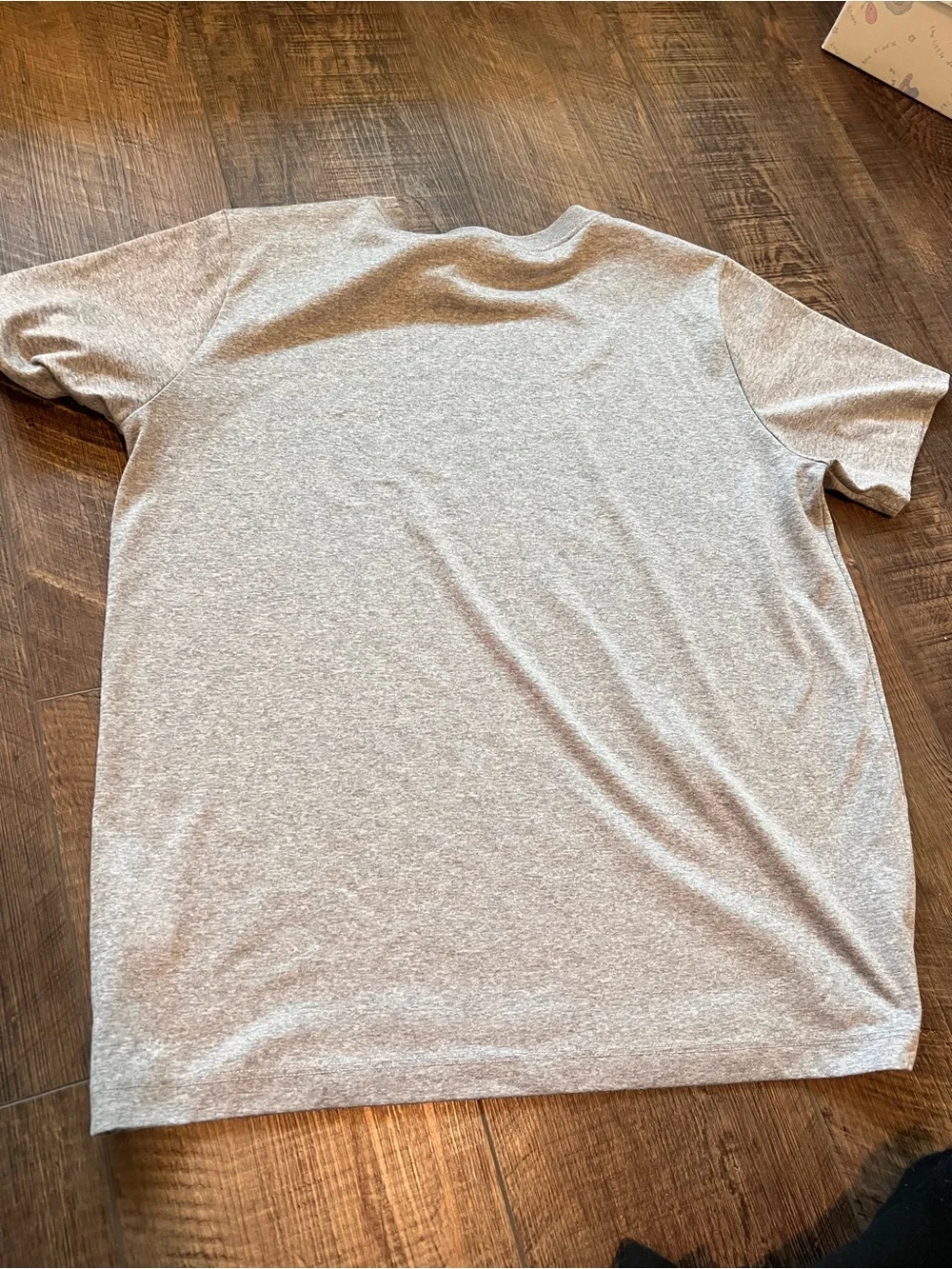 Nike Light Gray Heather Short-Sleeve Tee with Black Swoosh